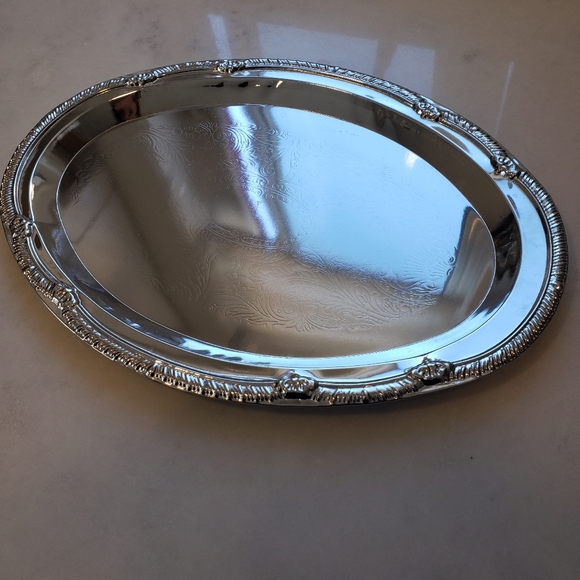 12 inch tin tray with design - Picture 2 of 4